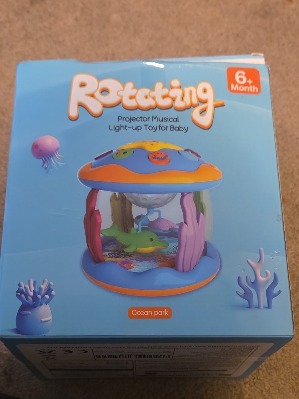 Rotating Light-Up Ocean Park Baby Toy - Blue